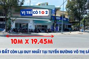 Đất mặt tiền đường Võ Thị Sáu – phường 4 – TP Tây Ninh