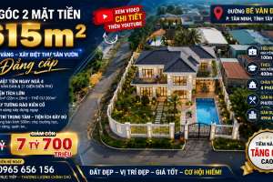 Bán đất 2 mặt tiền đường Bế Văn Đàn, phường Tân Ninh, Tây Ninh giảm ngay 4 tỷ 300 triệu trong tuần