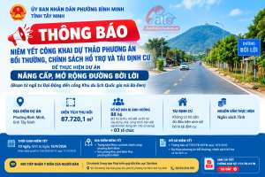 Phường Bình Minh niêm yết công khai dự thảo phương án bồi thường dự án đường Bời Lời
