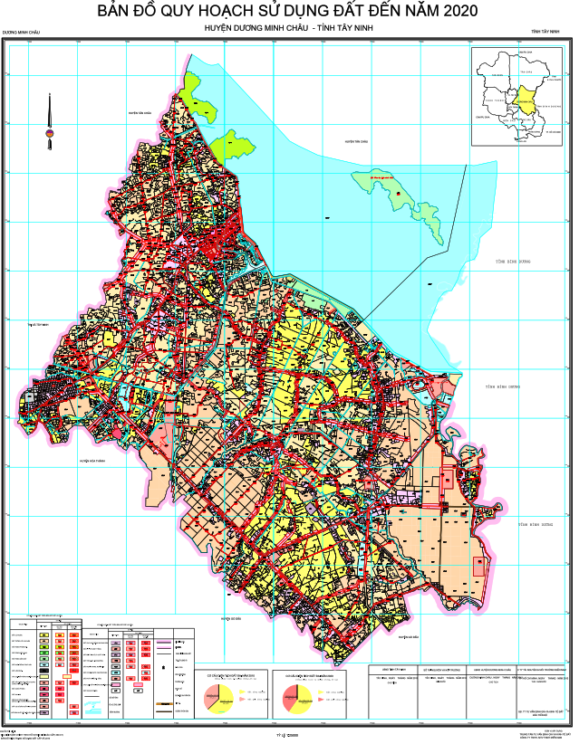 Bản đồ quy hoạch sử dụng đất đến năm 2020 huyện Dương Minh Châu