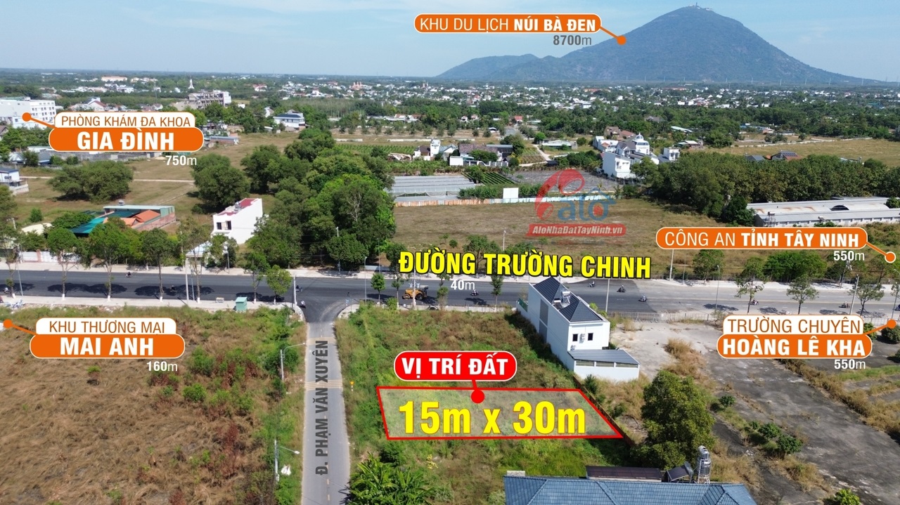 Bán đất mặt tiền đường Phạm Văn Xuyên, phường Tân Ninh, Tây Ninh (phường 3 cũ)