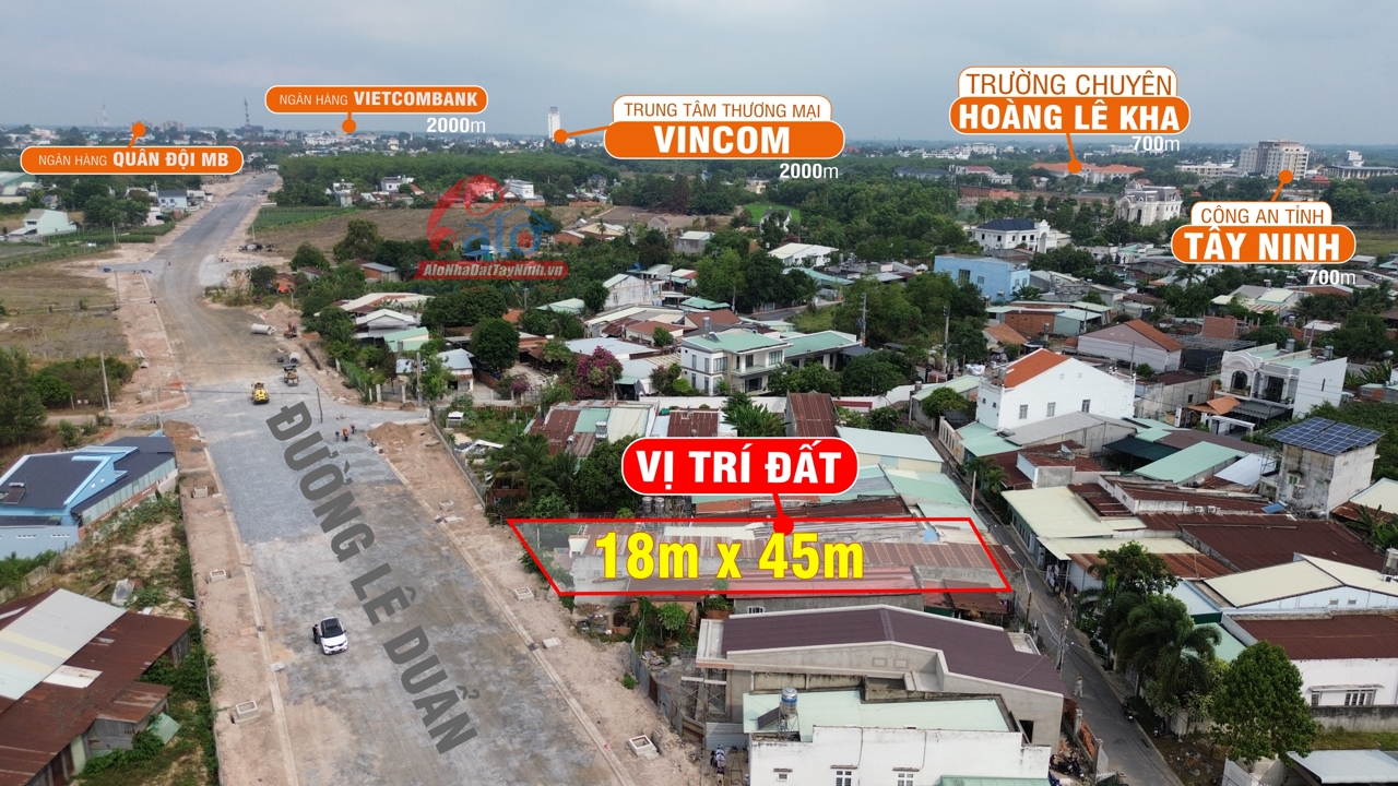 Đất 2 mặt tiền đường Lê Duẩn, phường Tân Ninh, Tây Ninh có nguồn thu nhập ổn định