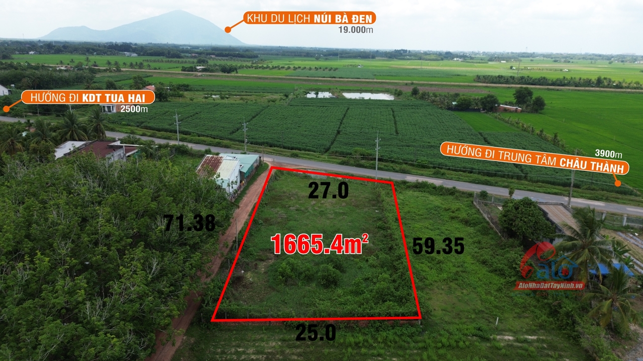 BÁN GẤP ĐẤT MẶT 2 TIỀN ĐƯỜNG HƯƠNG LỘ 2 – CHÂU THÀNH, TÂY NINH