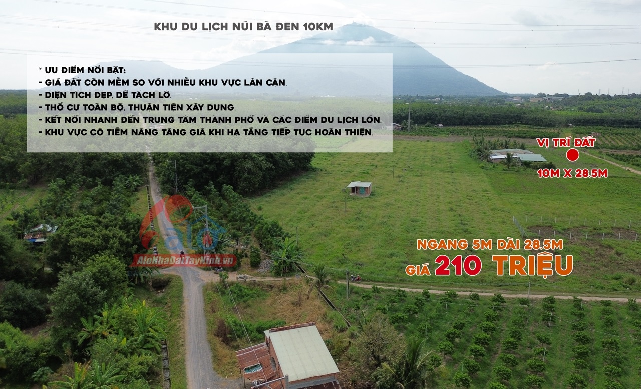 Bán đất thổ cư giá rẻ tại phường Bình Minh, Tây Ninh còn 2 lô cuối giá thanh lý