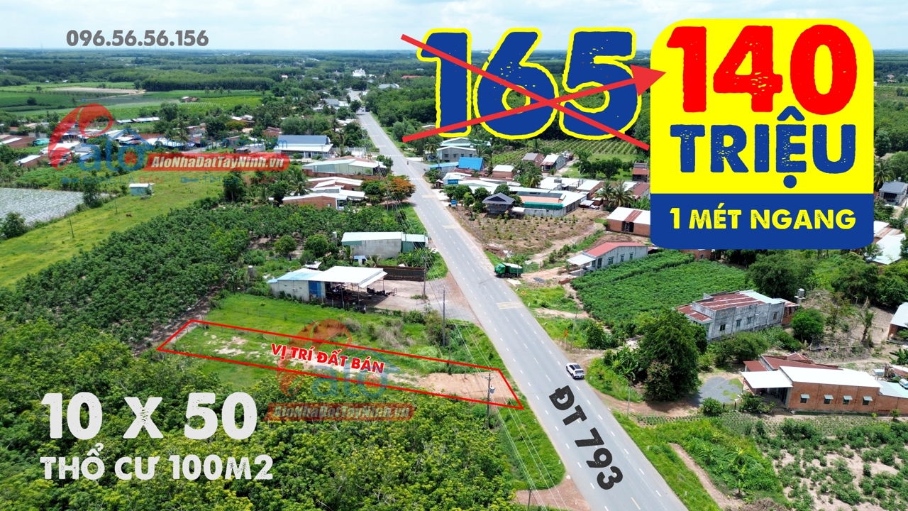 BÁN GẤP ĐẤT MẶT TIỀN ĐƯỜNG ĐT793 – PHƯỜNG BÌNH MINH, TÂY NINH