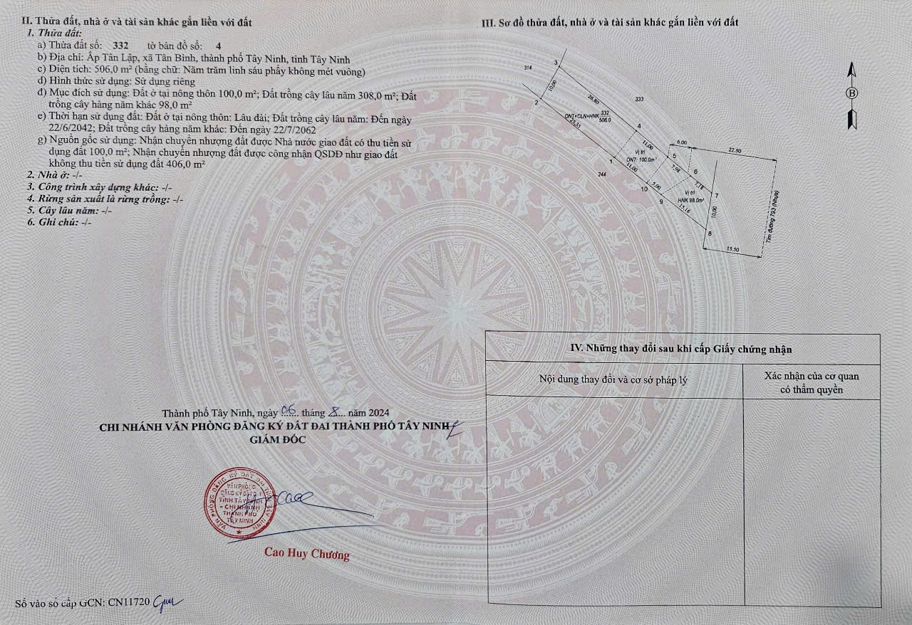 BÁN GẤP ĐẤT MẶT TIỀN ĐƯỜNG ĐT793 – PHƯỜNG BÌNH MINH, TÂY NINH
