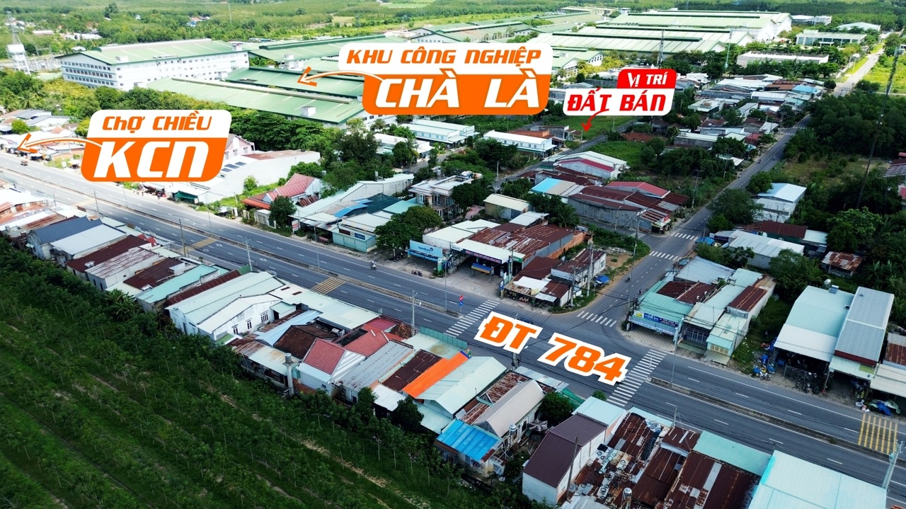 Đất 2 mặt tiền đường sát Khu công nghiệp Chà Là, phường Ninh Thạnh, Tây Ninh
